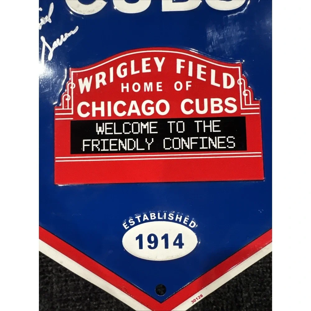 Lee Smith & Fergie Jenkins Signed Autograph Chicago Cubs Metal Sign MLB Baseball